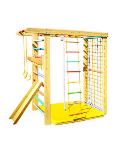 Спорткомплекс з рукоходом + дитячий турнік і гірка 